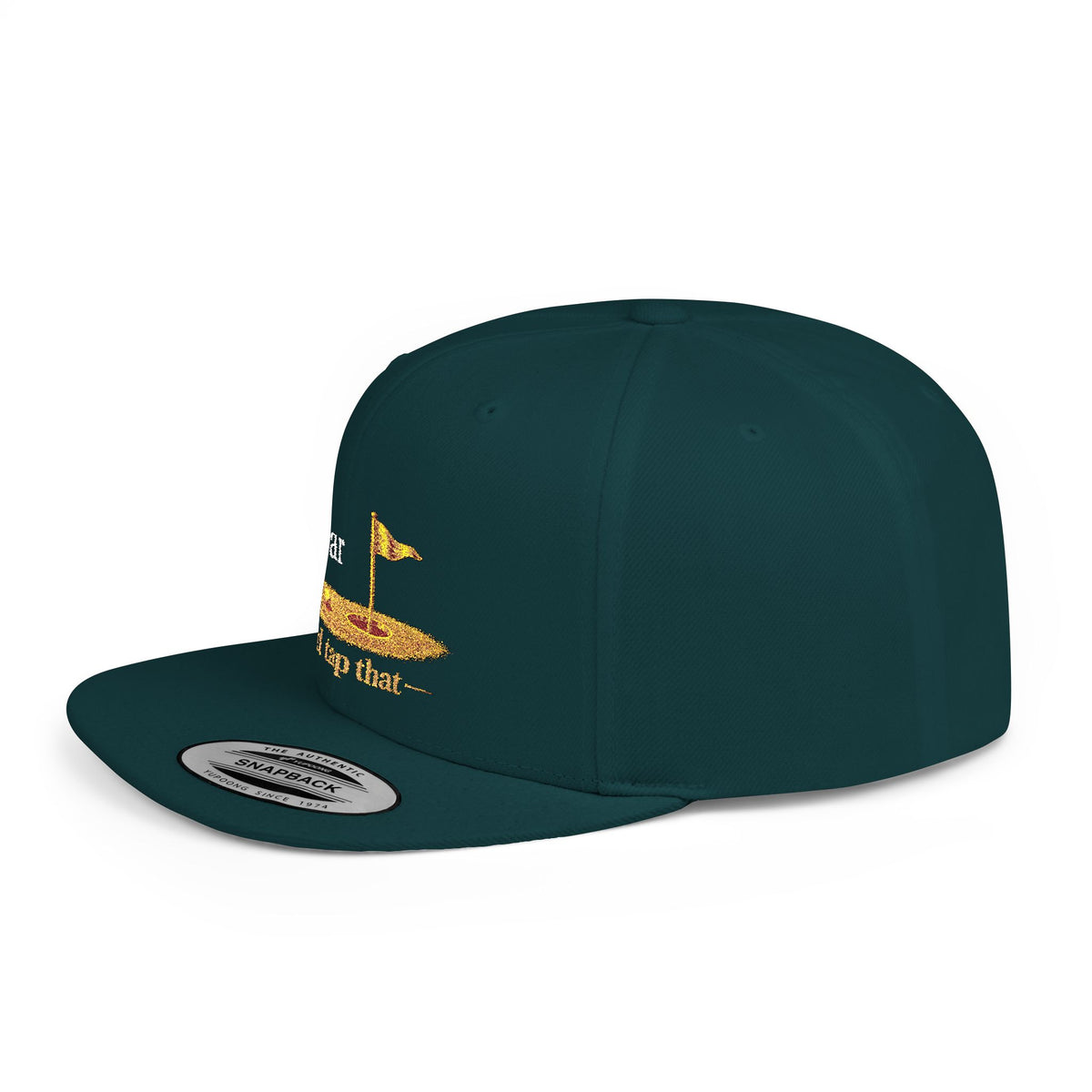 Golf Snapback Hat — Embroidered Flag & "I’d Tap That" Design