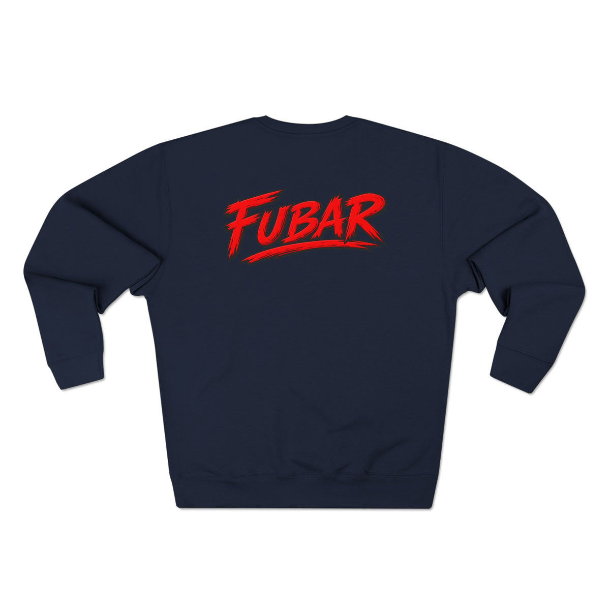 FUBAR Skull Crewneck Sweatshirt — Graphic Skull with Cap & Cigar