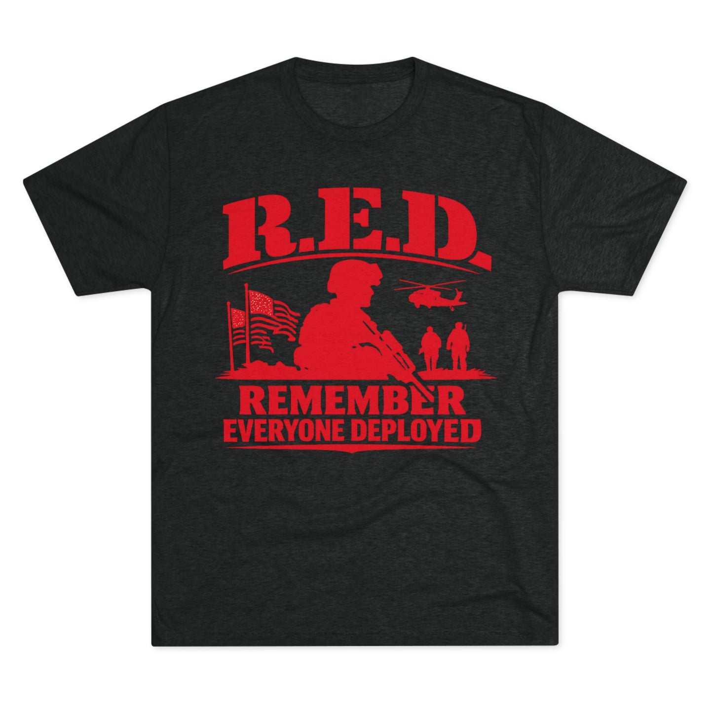 Remember Everyone Deployed (R.E.D.) Tee — FUBAR Badge Back