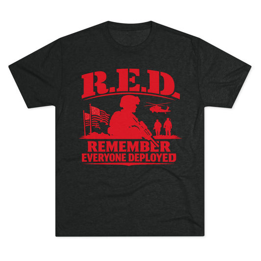 Remember Everyone Deployed (R.E.D.) Tee — FUBAR Badge Back
