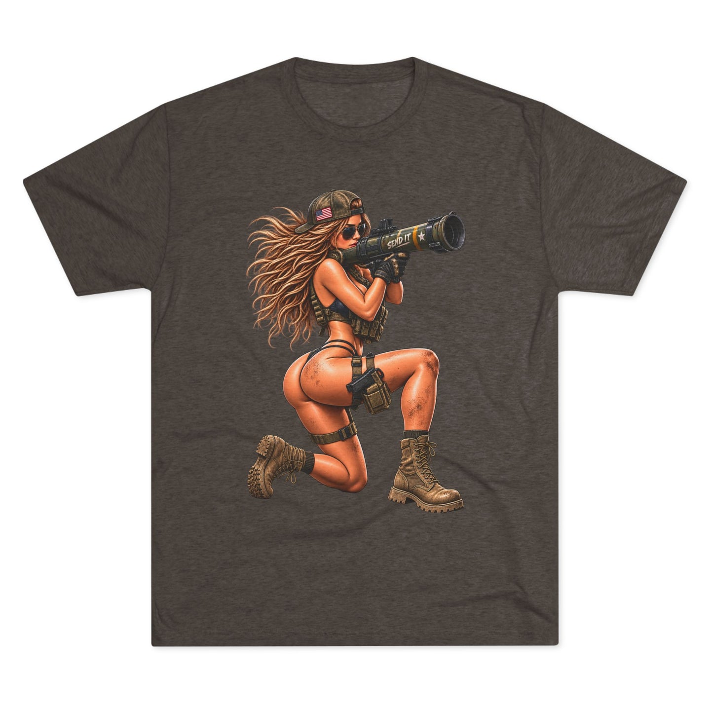 FUBAR Tactical Pin-Up Tee — Rocket Launcher Girl Graphic T-Shirt