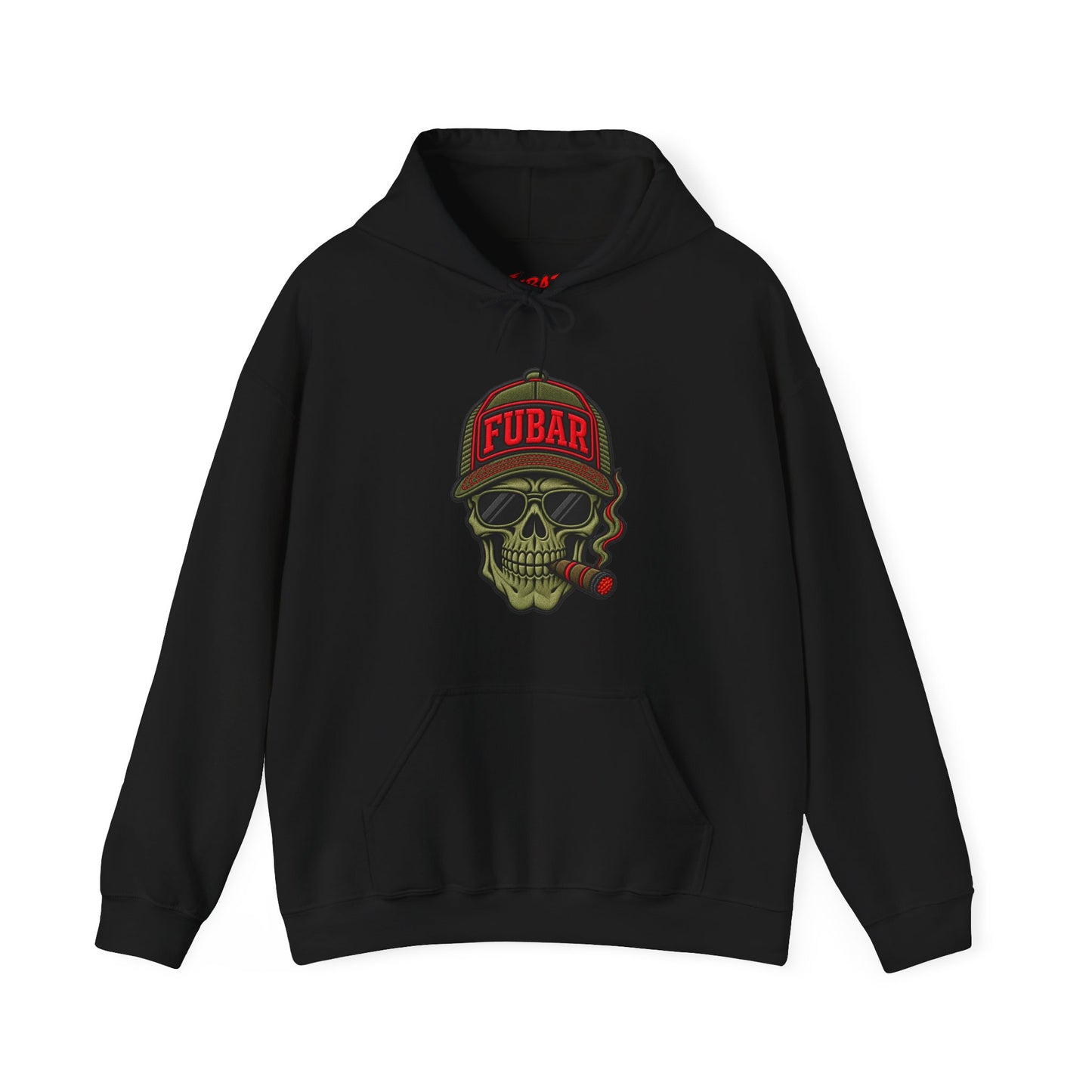 FUBAR Skull Hoodie – Tactical Skull & Rifle Graphic Pullover
