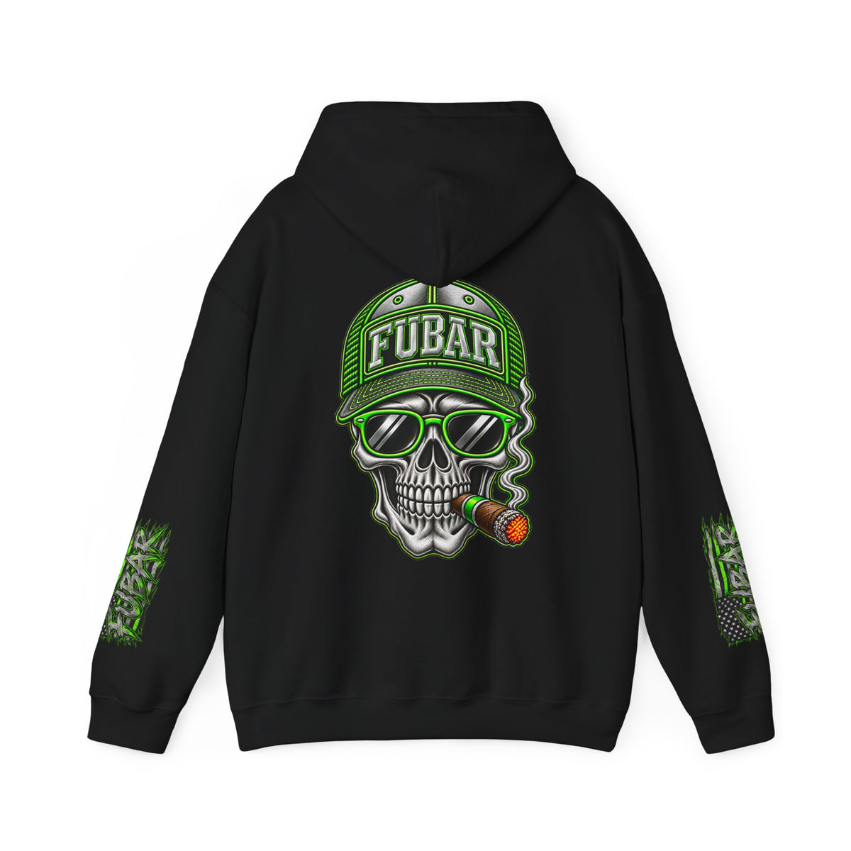 Hoodie — F'D UP 'Beyond All Recognition' Skull Cigar Graphic