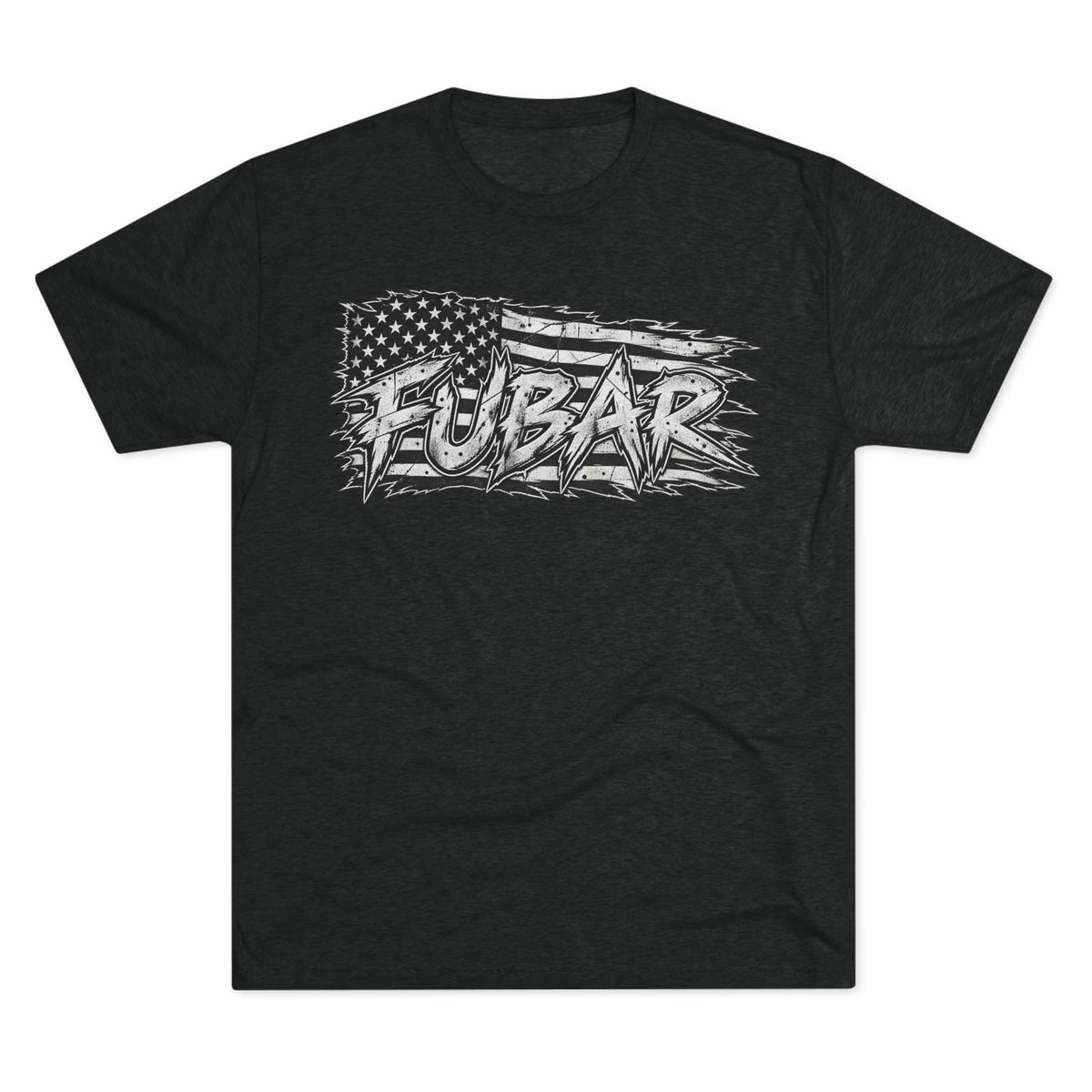 FUBAR Graphic Tee — Distressed American Flag Crew Shirt