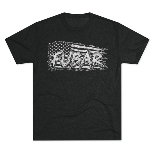 FUBAR Graphic Tee — Distressed American Flag Crew Shirt