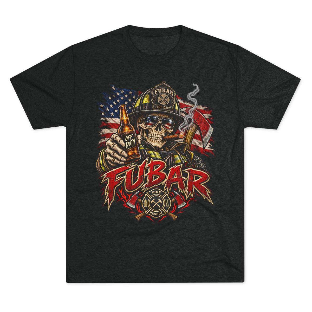 FUBAR Skull Firefighter Tee