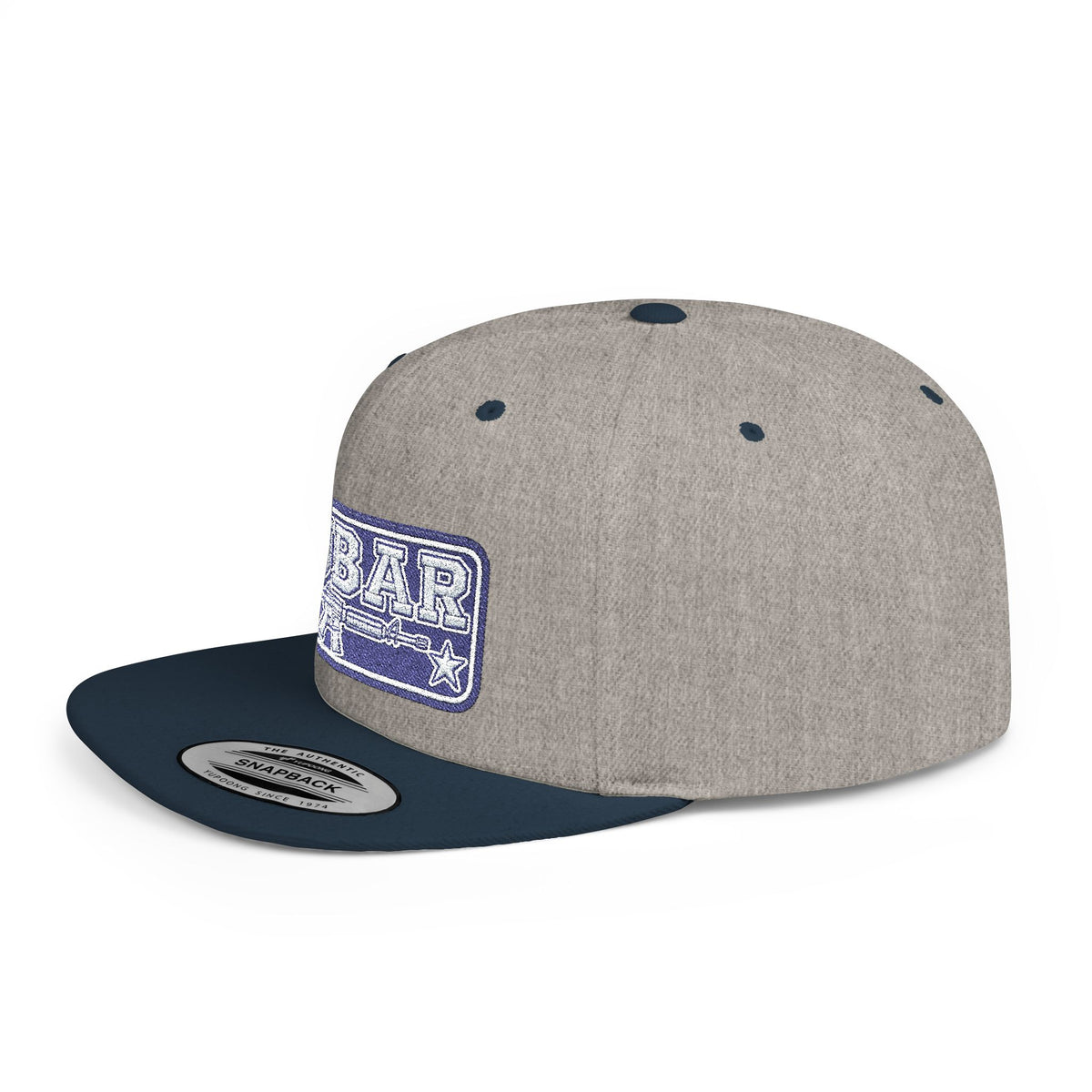 FUBAR Flat Bill Snapback Hat — Retro Embroidered Logo Cap