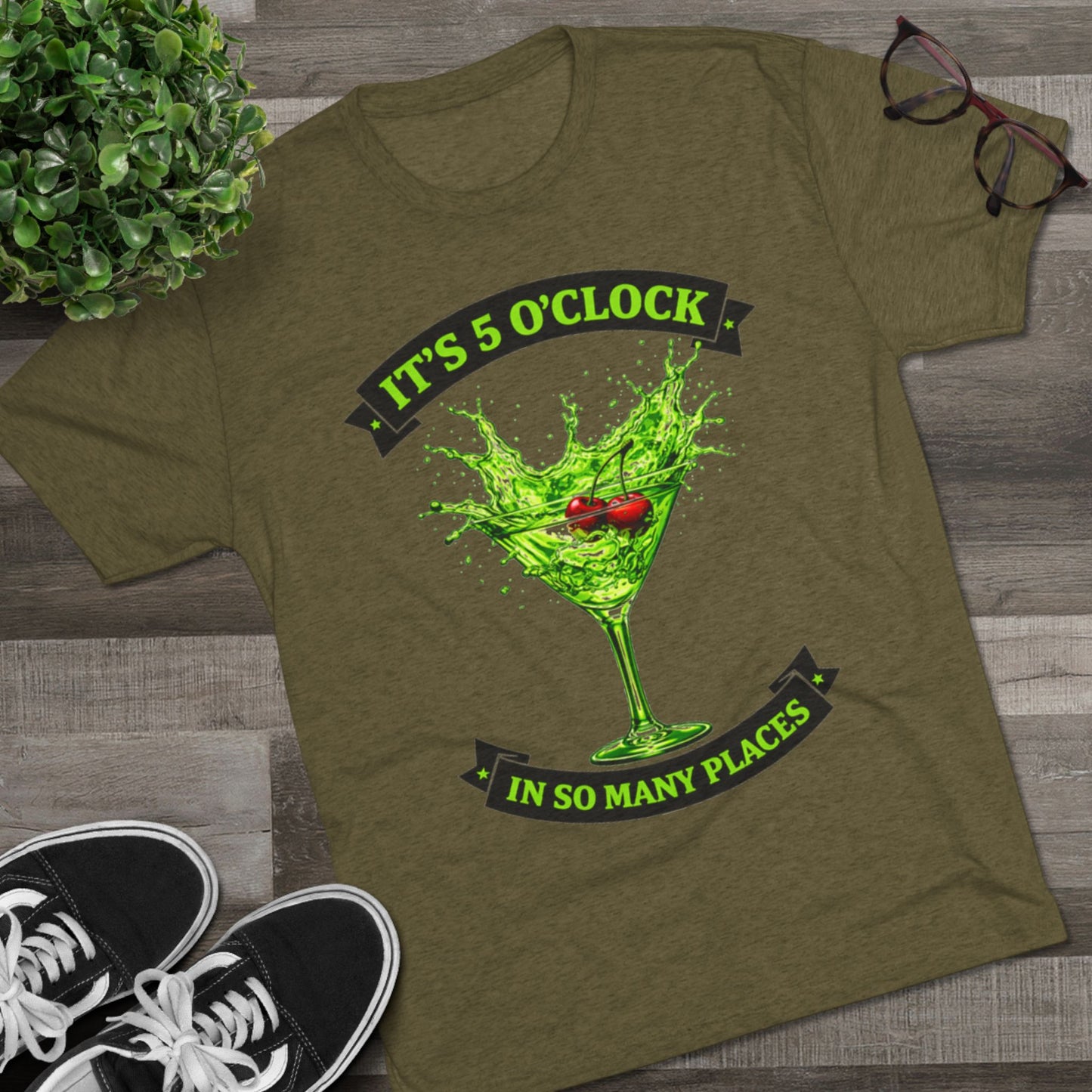 "It's 5 O'Clock in So Many Places" Green Martini