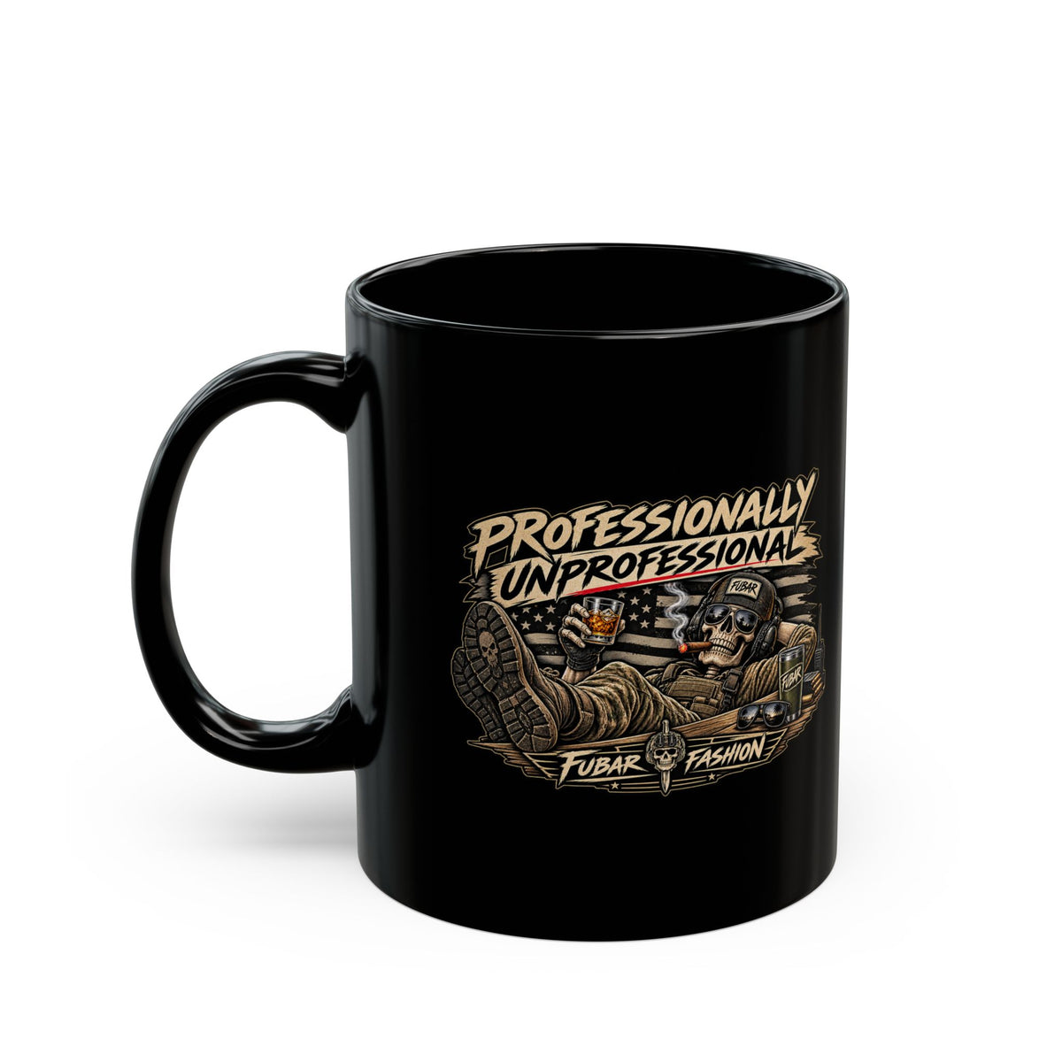 Professionally Unprofessional Skull Coffee Mug (11oz/15oz)