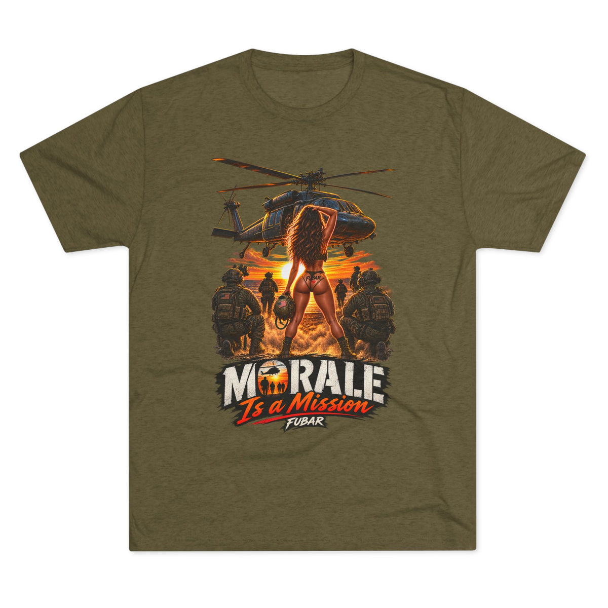 "Morale Is a Mission" FUBAR Skull Graphic Shirt