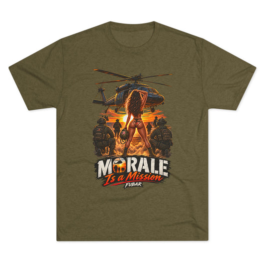 "Morale Is a Mission" FUBAR Skull Graphic Shirt