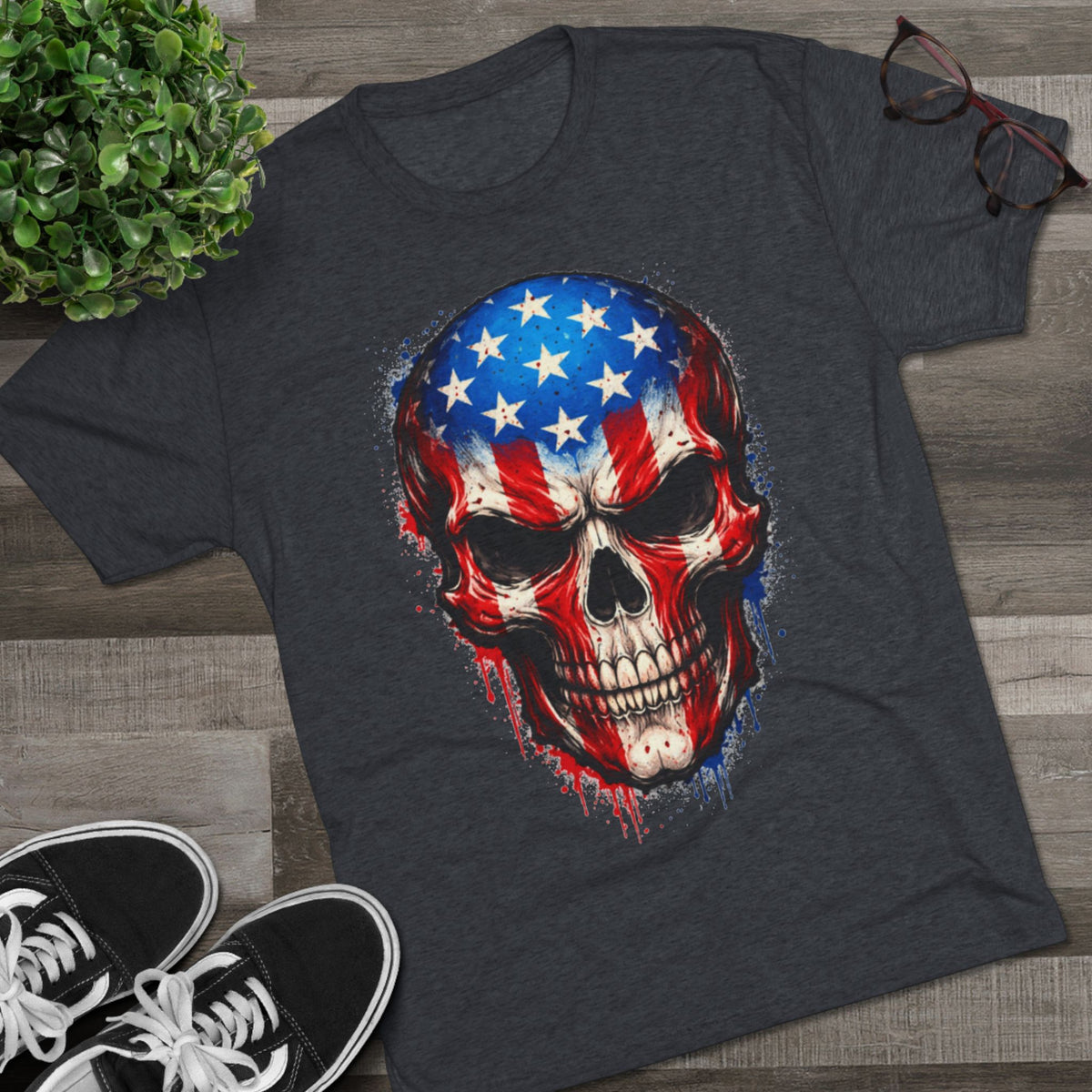 American Flag Skull T-Shirt — FUBAR Graphic Tee