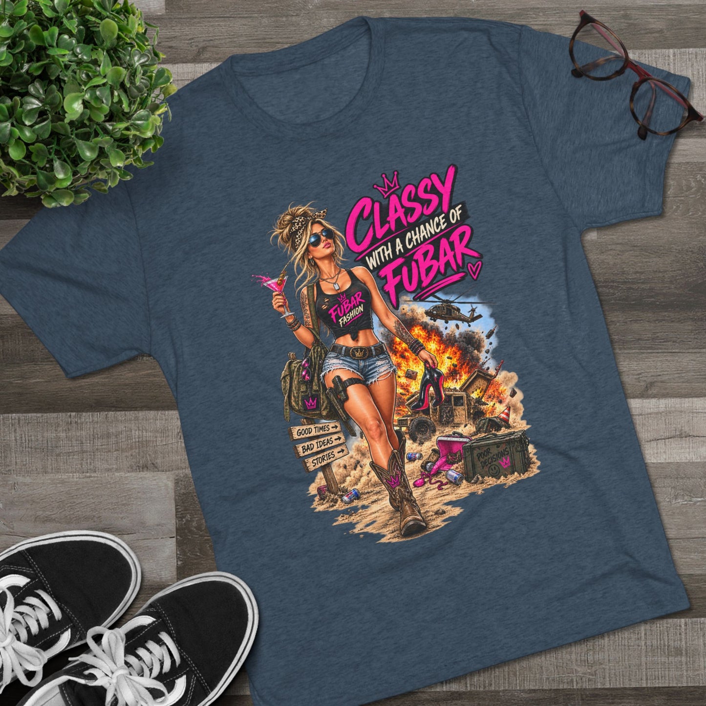 Women's "Classy with a Chance of FUBAR" Graphic Tee