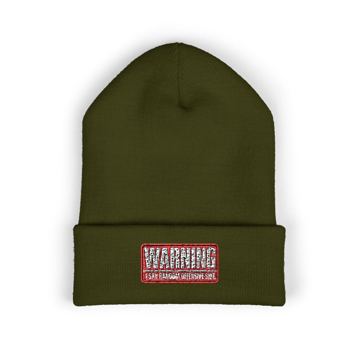 Warning Cuffed Beanie