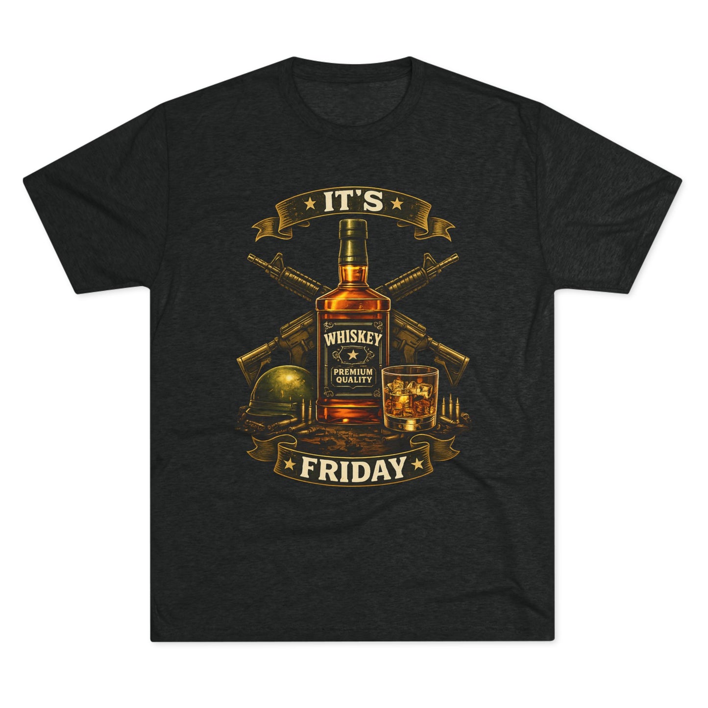 It's Friday Whiskey Tee — FUBAR Military Graphic T‑Shirt
