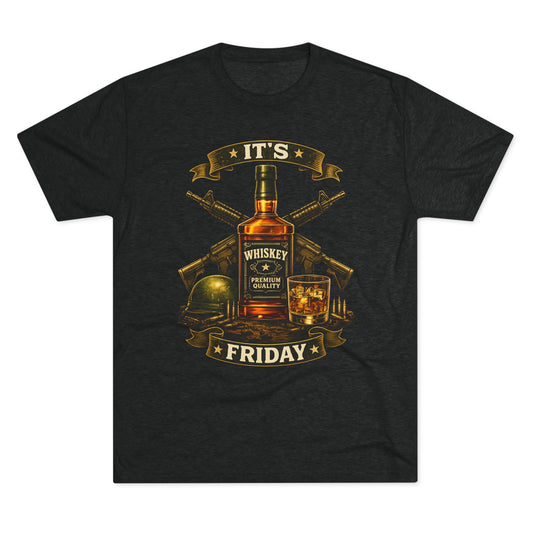 It's Friday Whiskey Tee — FUBAR Military Graphic T‑Shirt