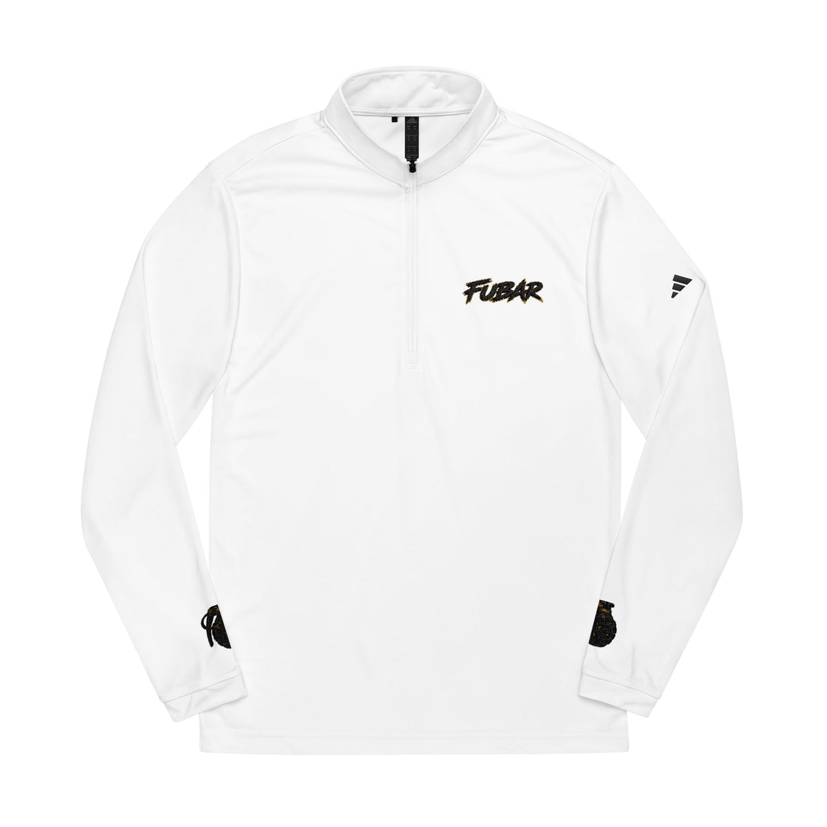 Embroidered Quarter-Zip Pullover