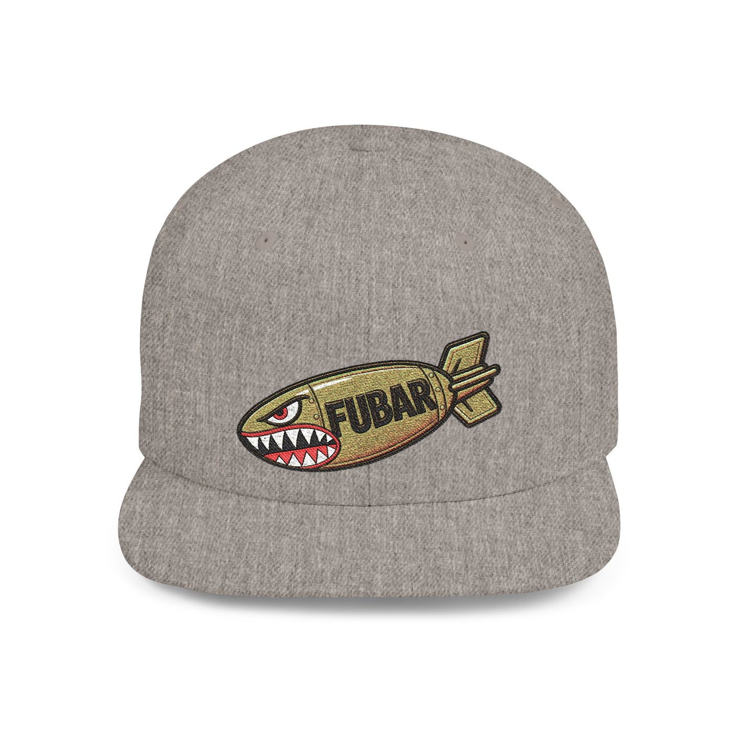 FUBAR Shark Bomber Patch Snapback Hat