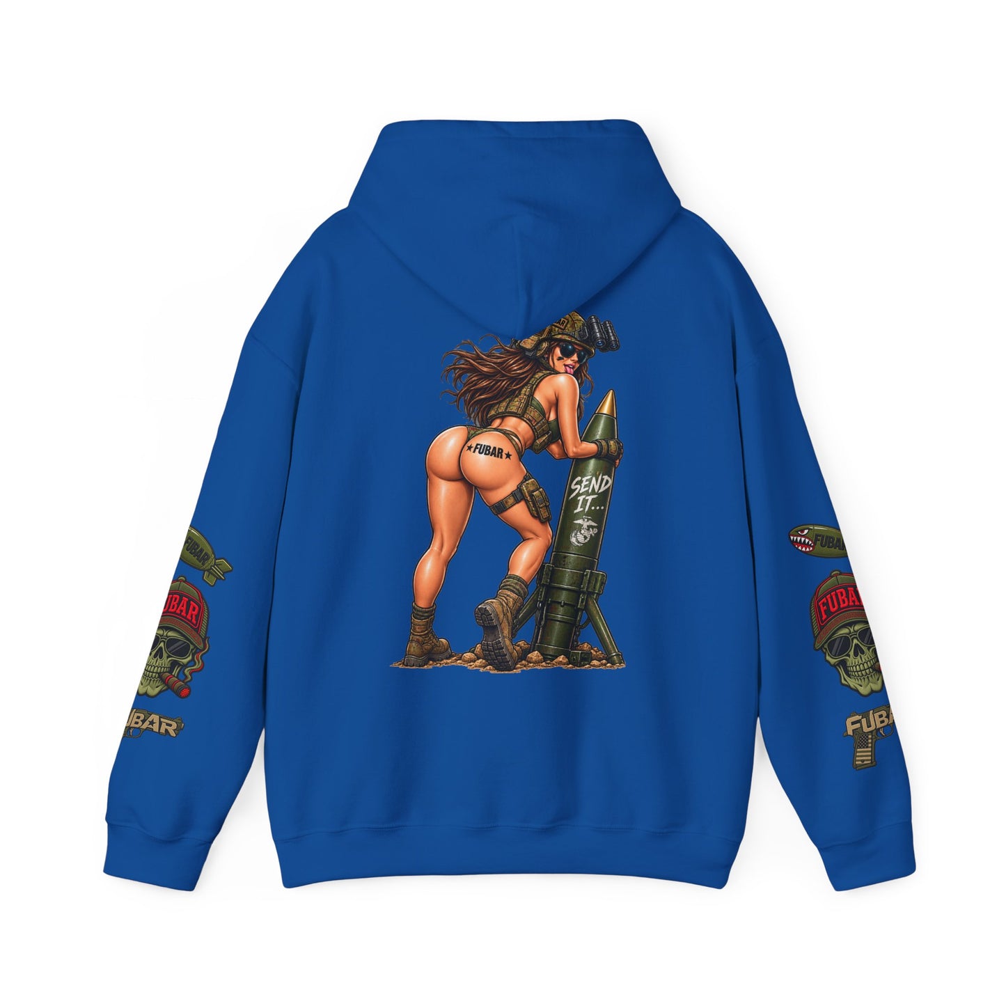 FUBAR Fashion Hoodie — Pin-Up Bomber Girl Graphic Pullover
