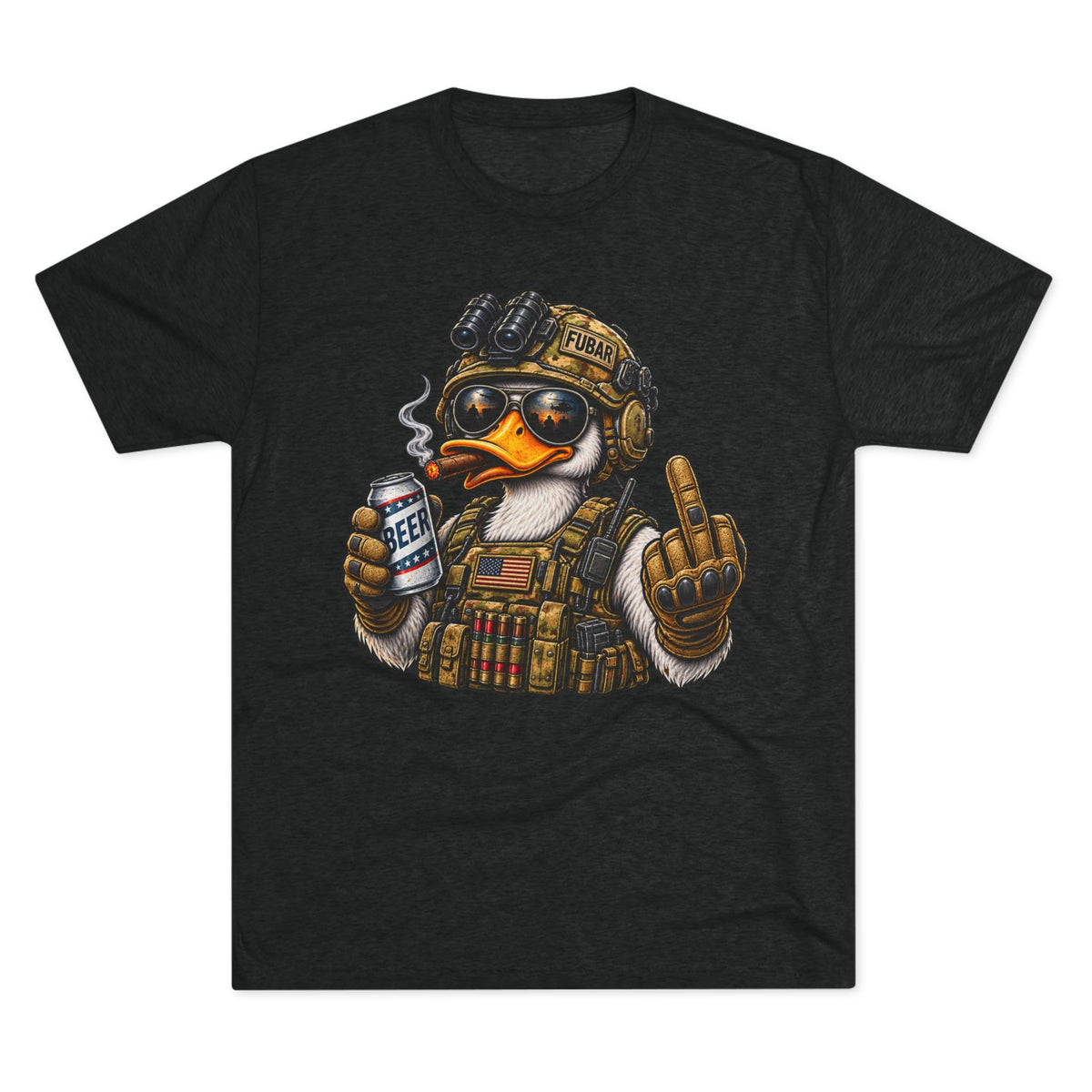 Tactical Duck Graphic Tee with 'FUBAR' Crest