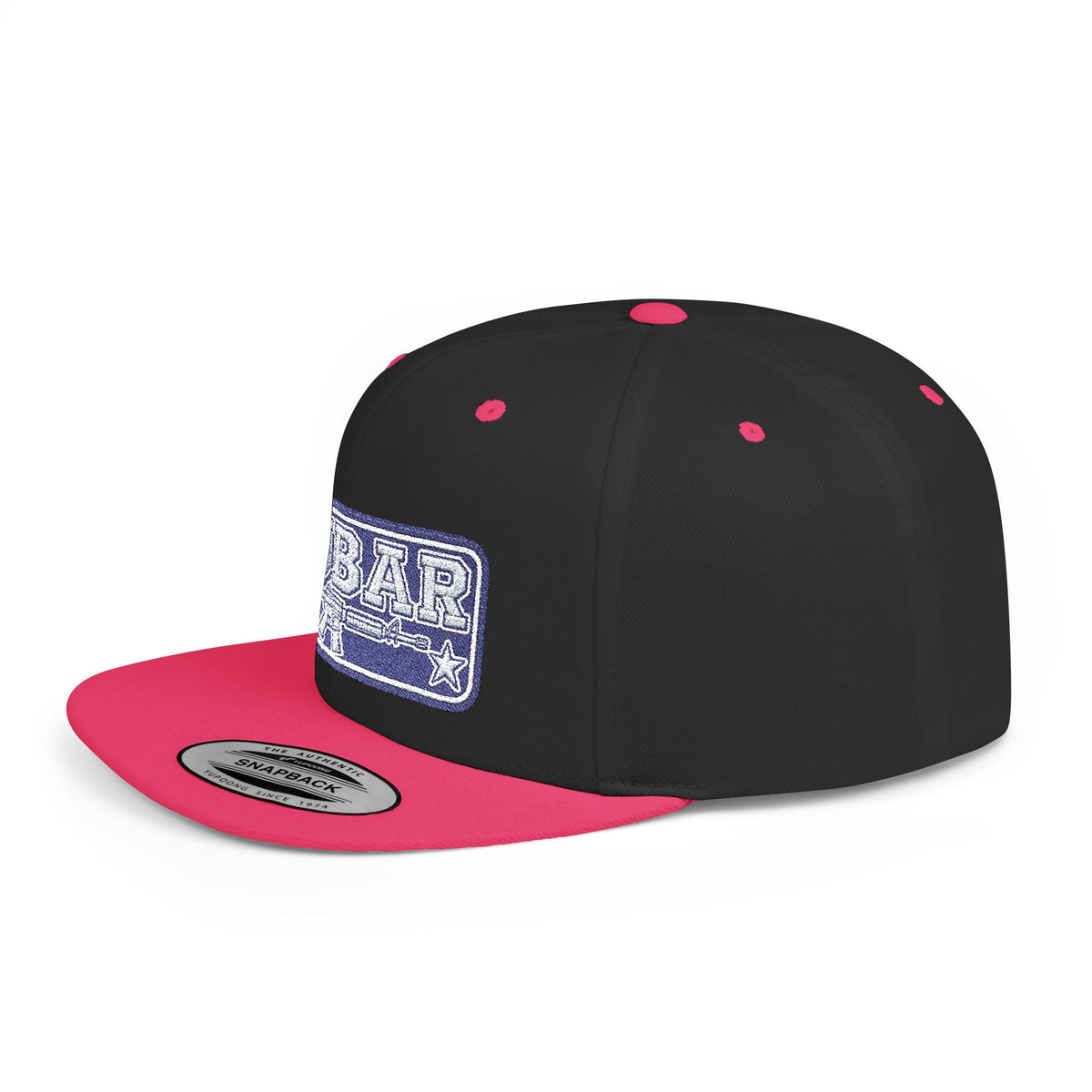 FUBAR Flat Bill Snapback Hat — Retro Embroidered Logo Cap