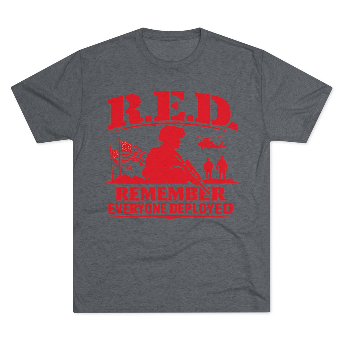 Remember Everyone Deployed (R.E.D.) Tee — FUBAR Badge Back