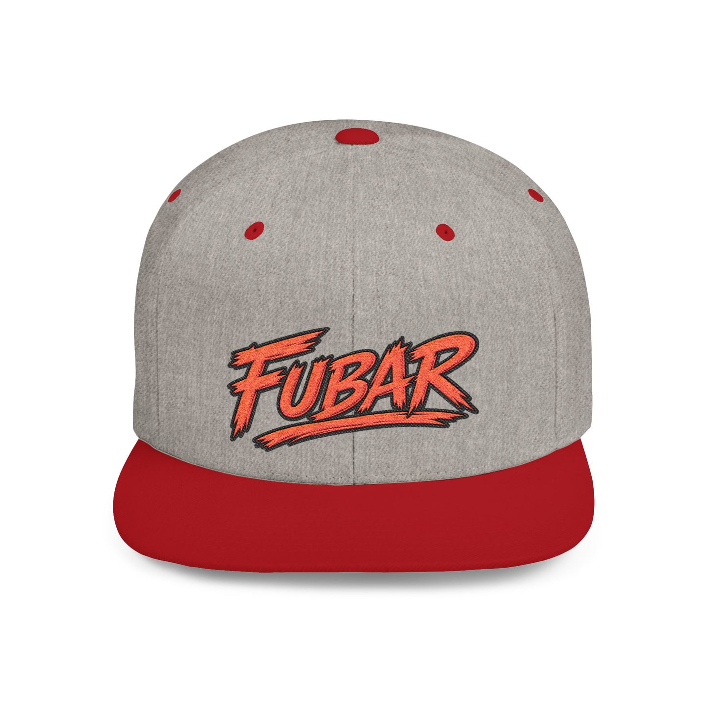 FUBAR Retro Script Flat Bill Snapback Hat