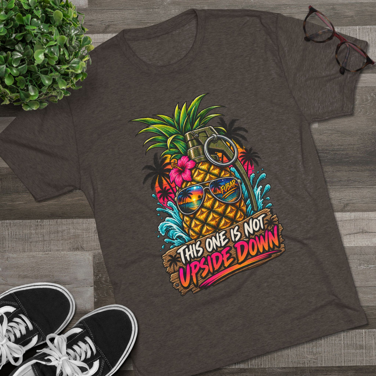 Pineapple Grenade Tee "This One Is Not Upside Down"