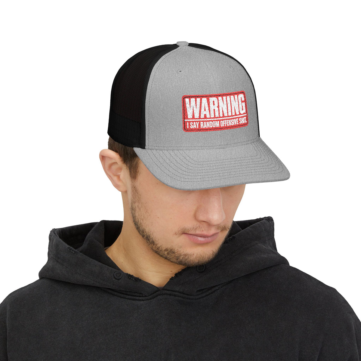 Richardson-Warning- Snapback Trucker Cap (Embroidered)