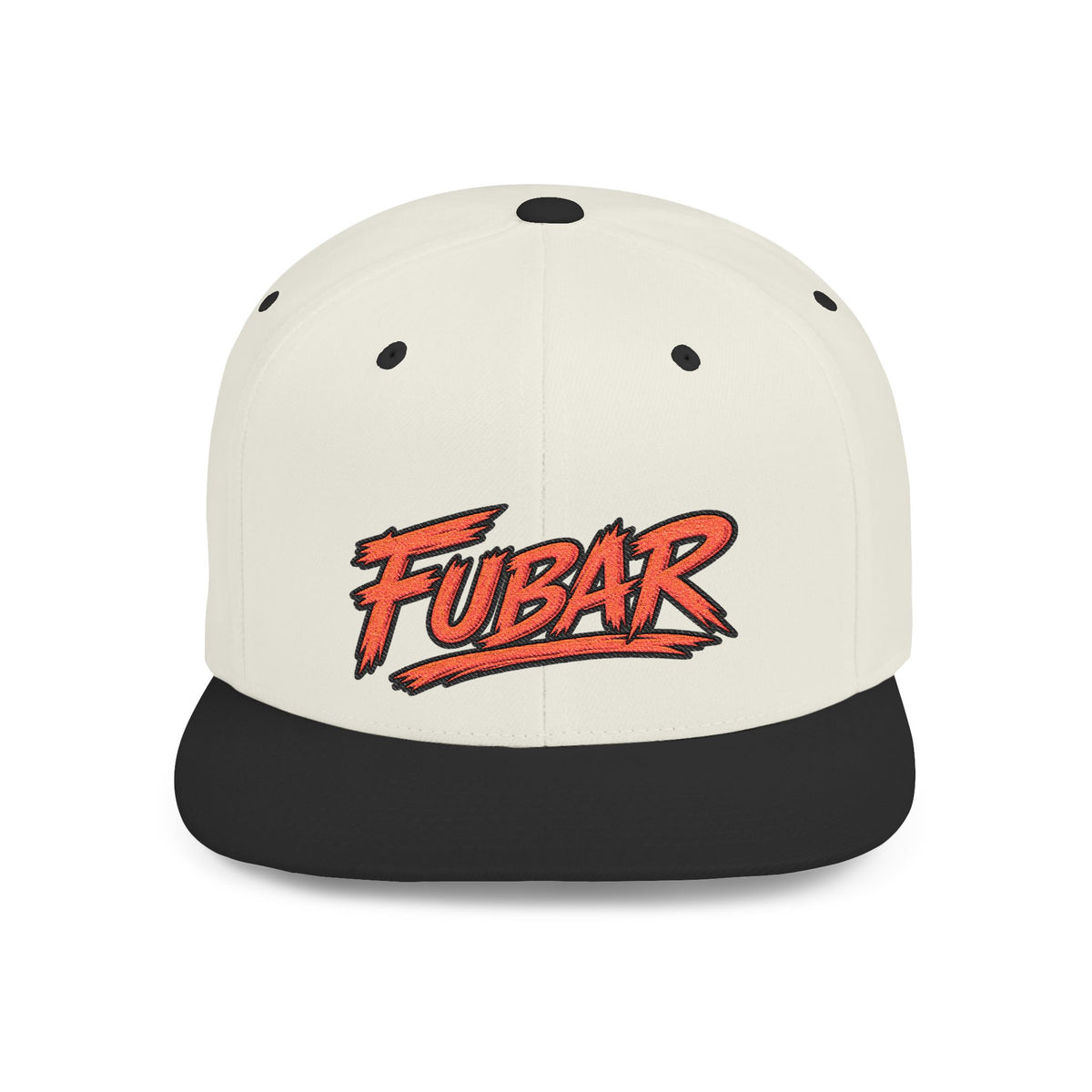 FUBAR Retro Script Flat Bill Snapback Hat