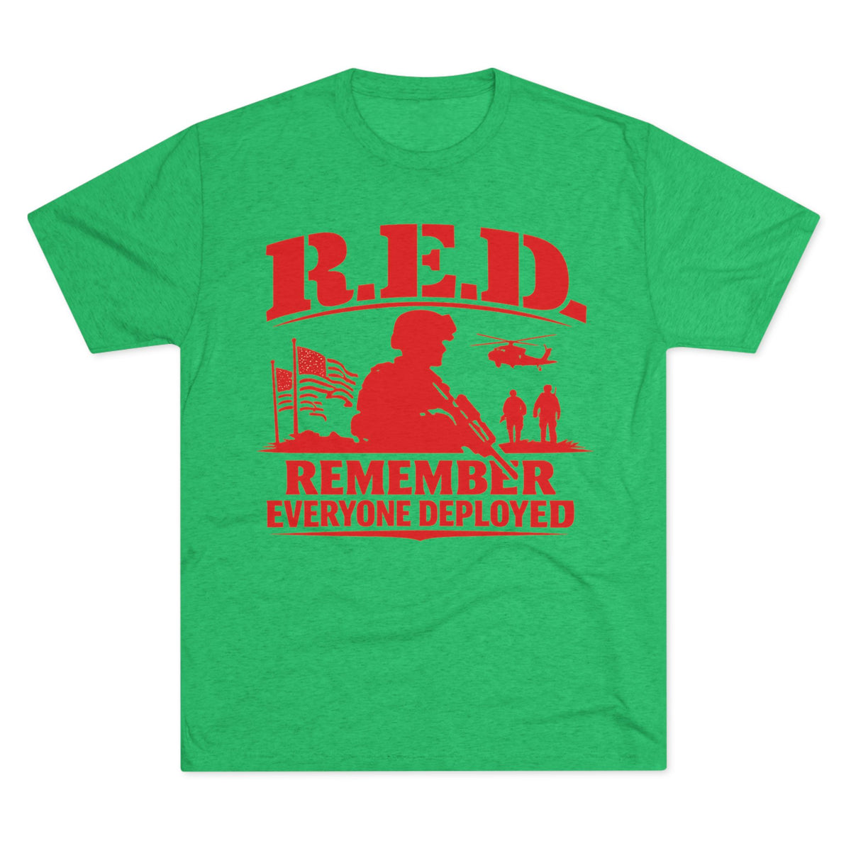 Remember Everyone Deployed (R.E.D.) Tee — FUBAR Badge Back
