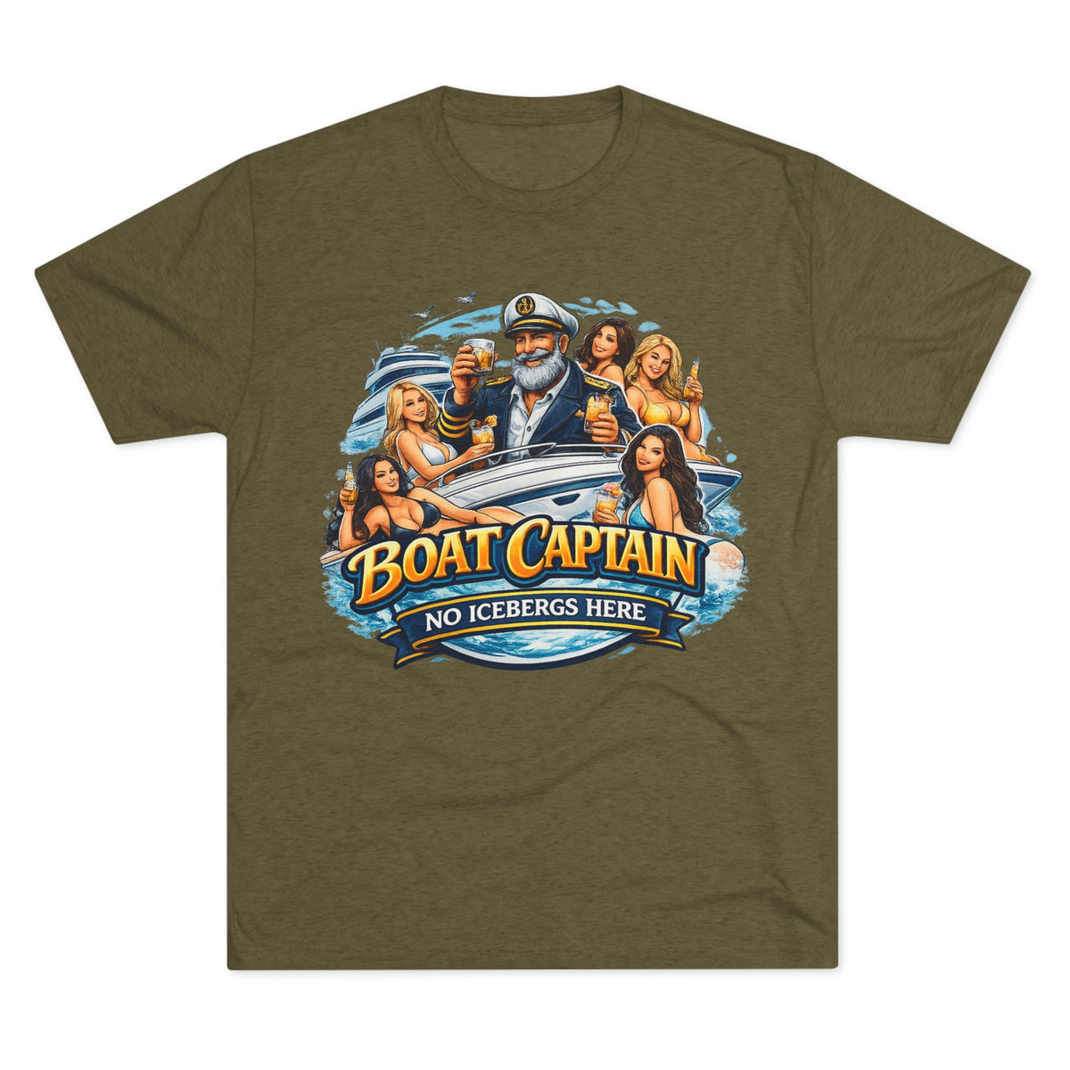 Boat Captain T‑Shirt — No Icebergs Here