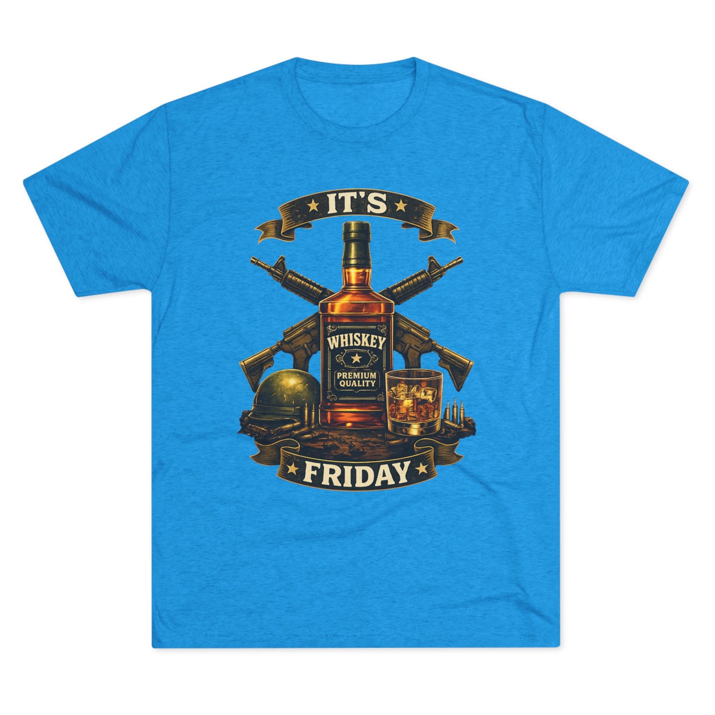 It's Friday Whiskey Tee — FUBAR Military Graphic T‑Shirt