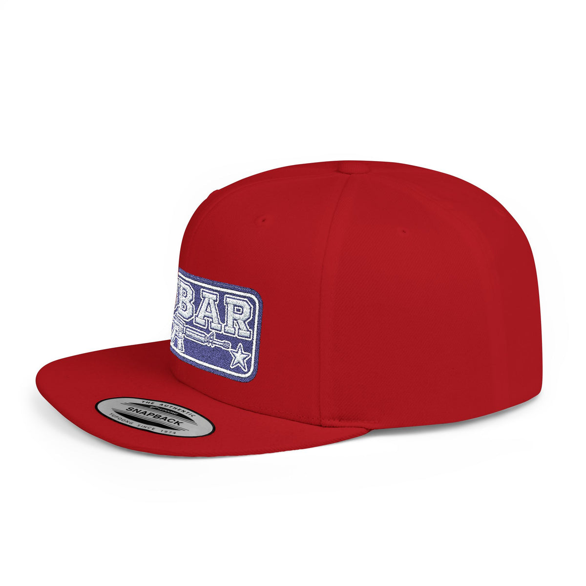 FUBAR Flat Bill Snapback Hat — Retro Embroidered Logo Cap