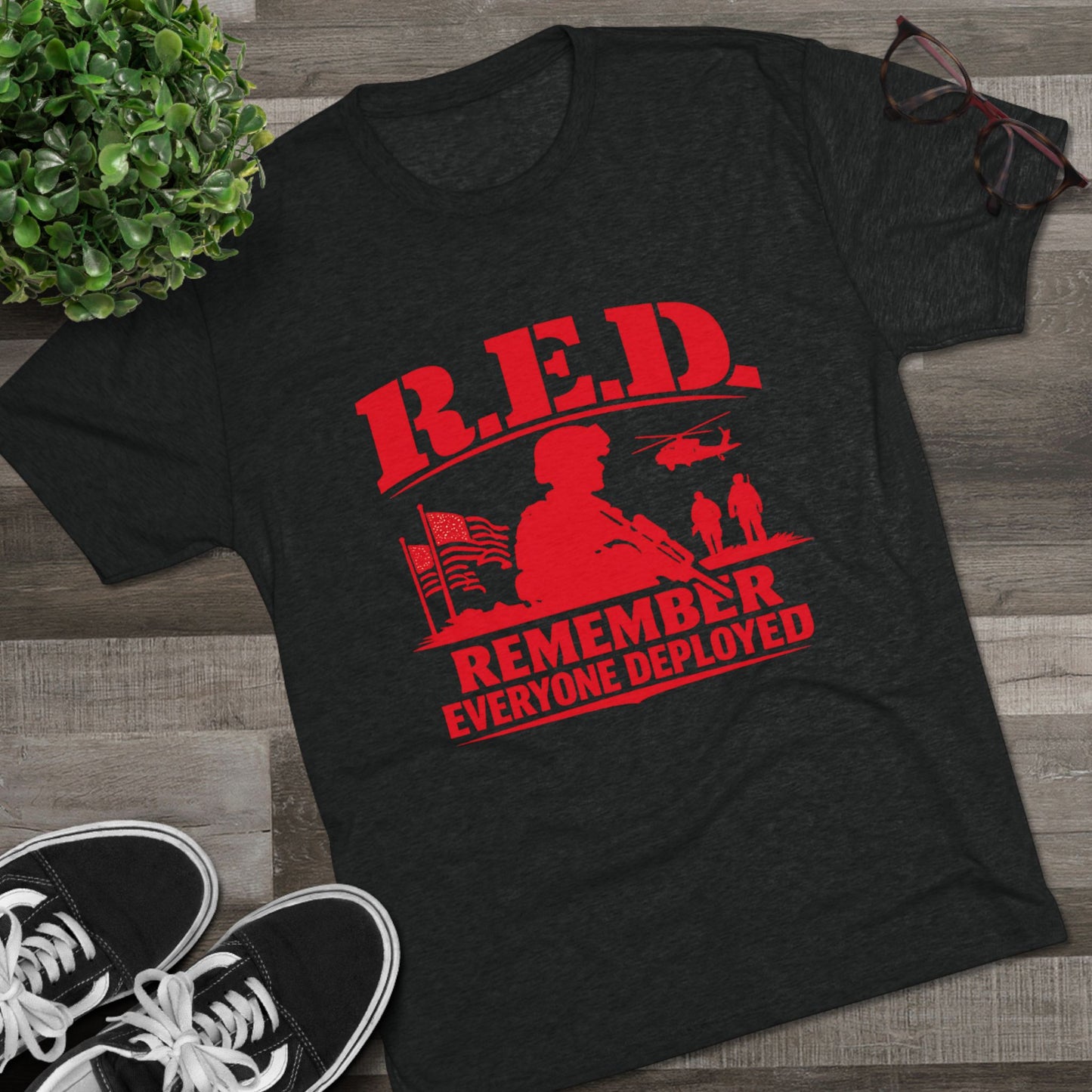 Remember Everyone Deployed (R.E.D.) Military Tribute (T-Shirt)