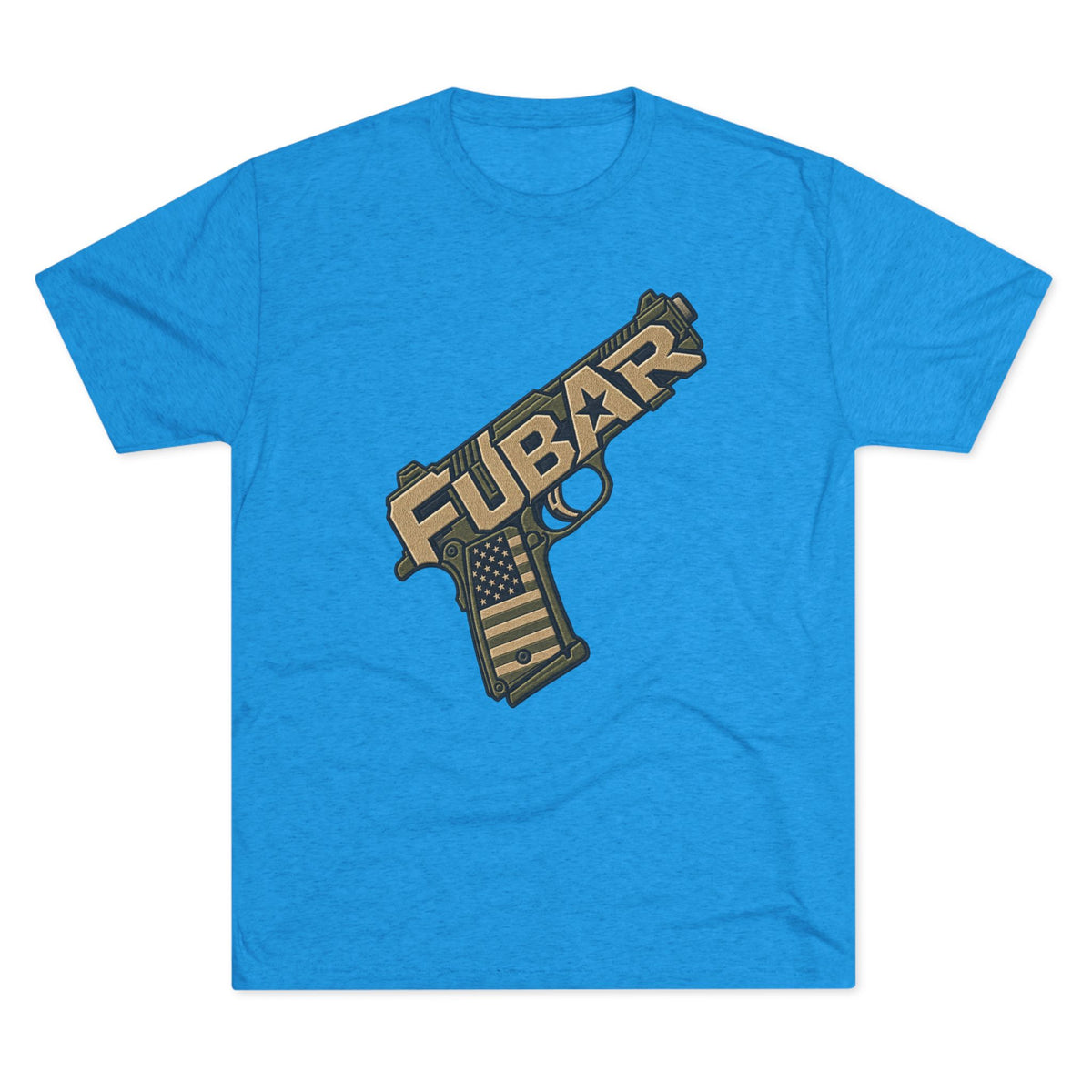 Fubar Military Flag Pistol Design Shirt