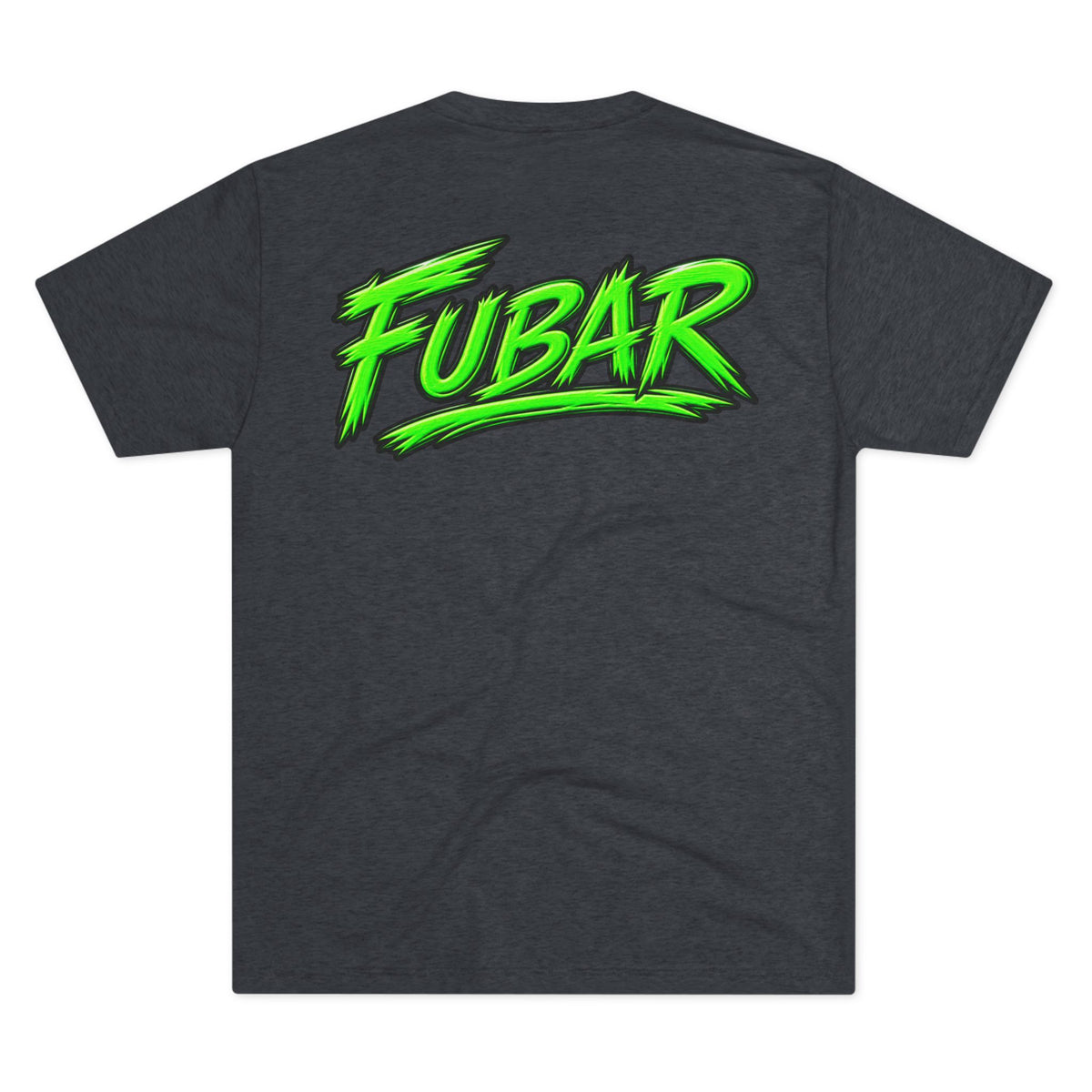 FUBAR Halloween Skull Tee — Neon Green Witch & Jack-o'-Lantern