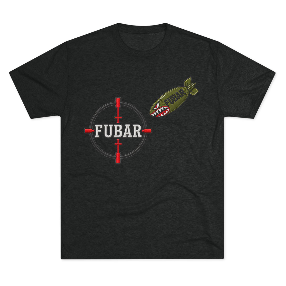 Military Inspired Bomb & Star Emblem T-Shirt