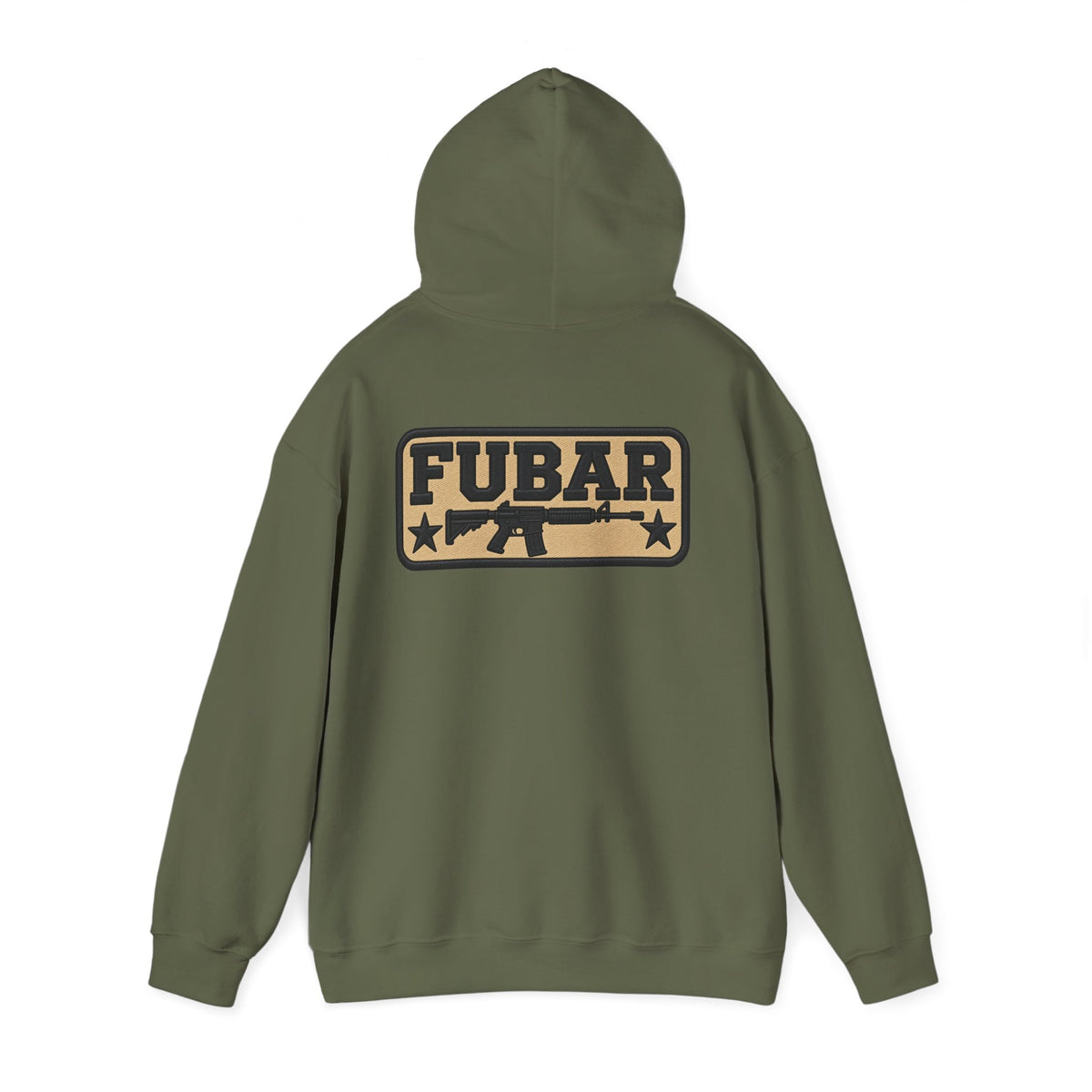 Military-Inspired Gun Graphic Pullover