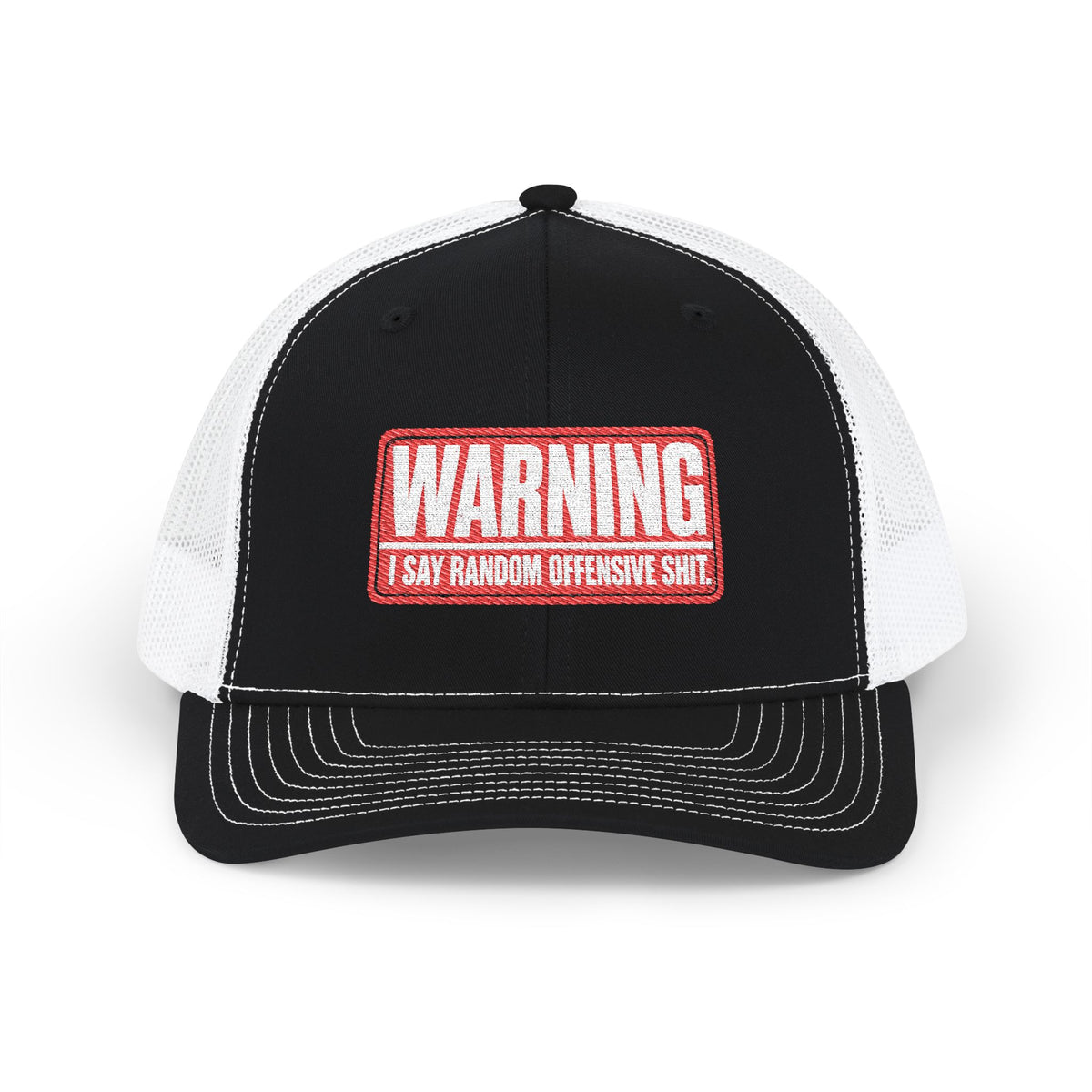 Richardson-Warning- Snapback Trucker Cap (Embroidered)