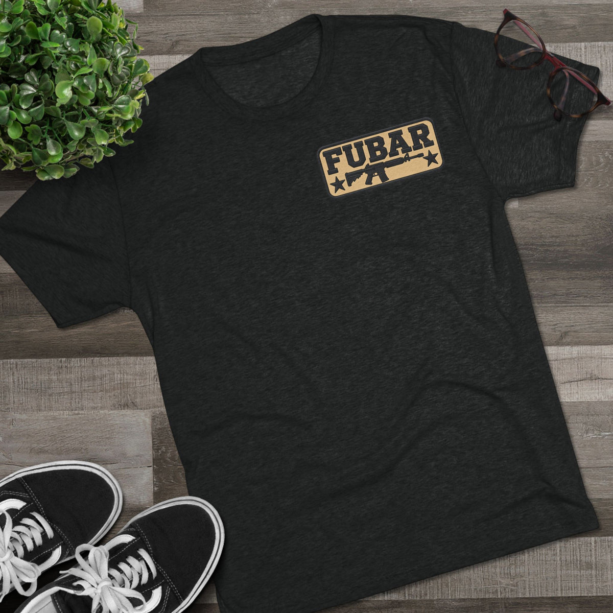 Classic FUBAR Skull (Black Tee)