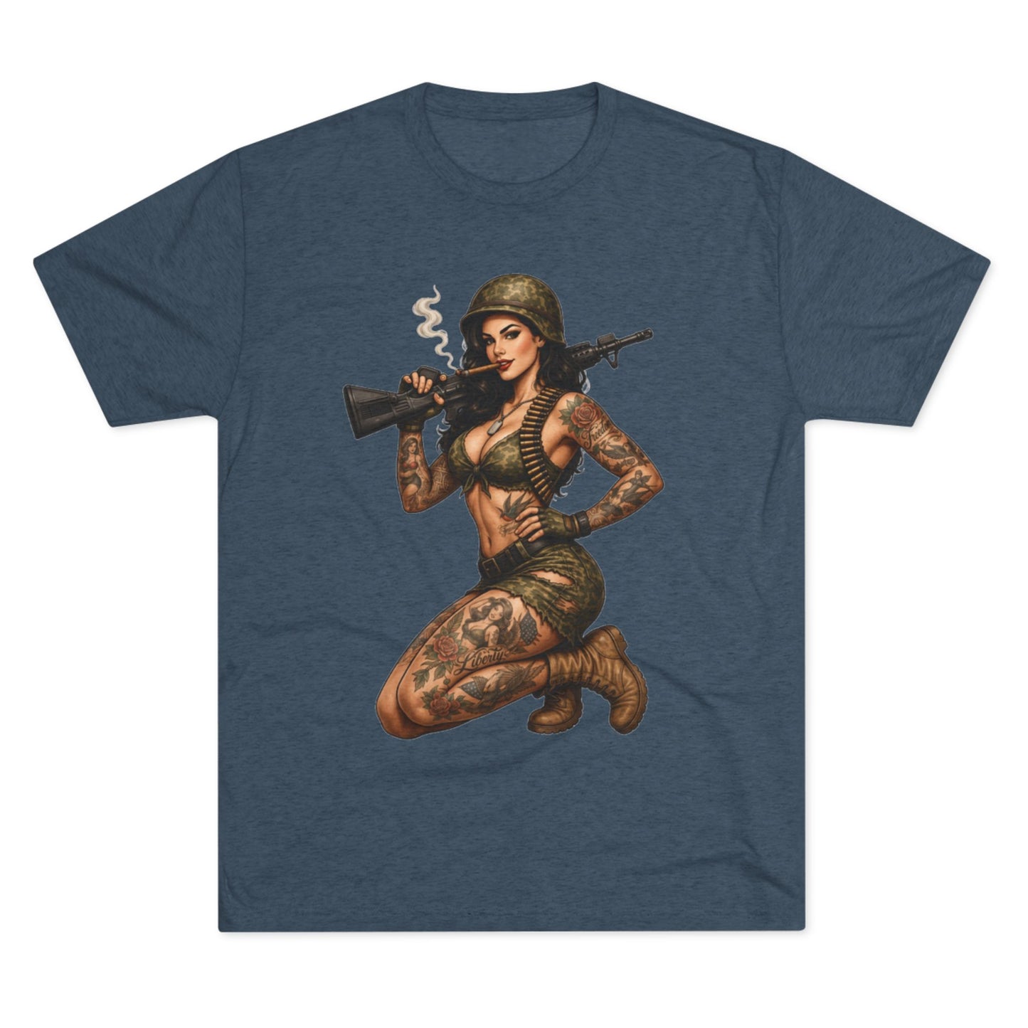 Tattooed Pin-Up Soldier (T-Shirt)