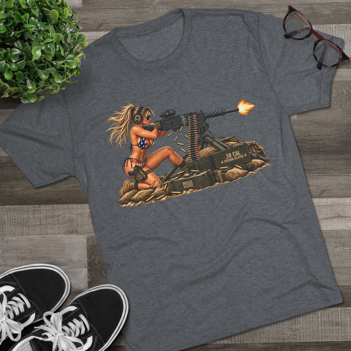 Machine Gun Pin-Up T-Shirt