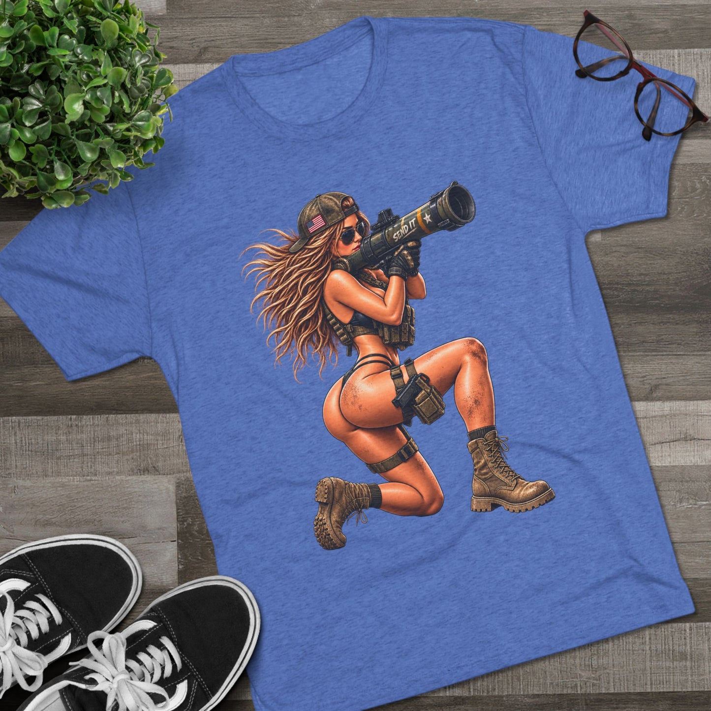 FUBAR Tactical Pin-Up Tee — Rocket Launcher Girl Graphic T-Shirt