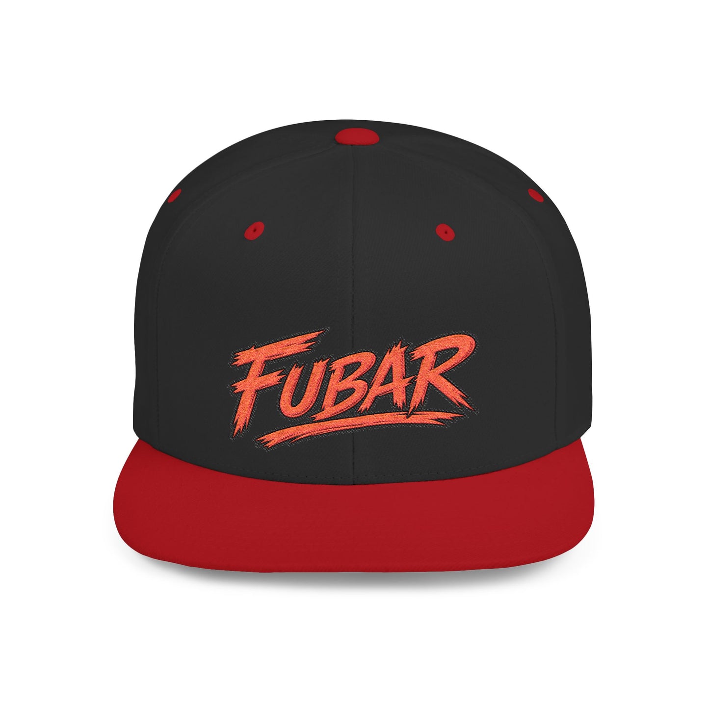 FUBAR Retro Script Flat Bill Snapback Hat