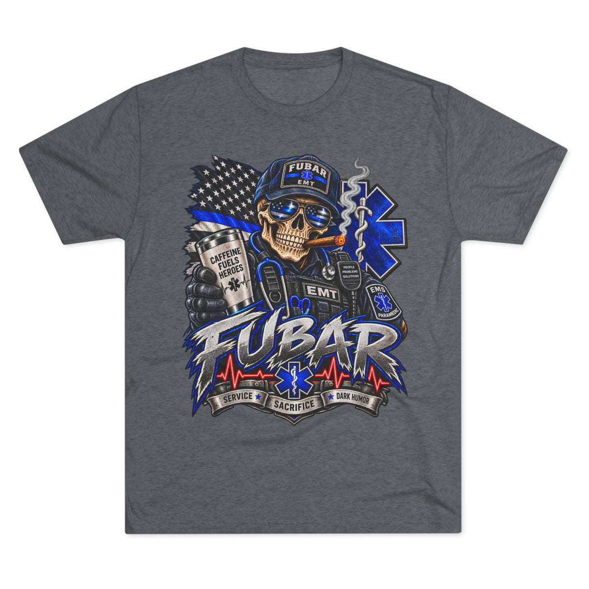 EMT FUBAR Skull T‑Shirt