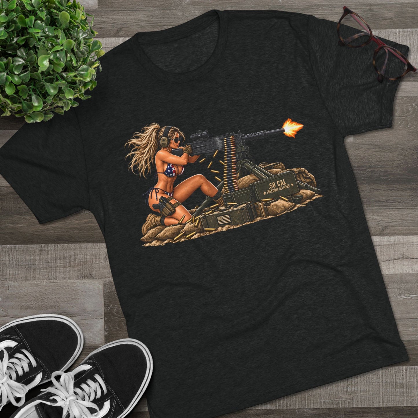 Machine Gun Pin-Up T-Shirt