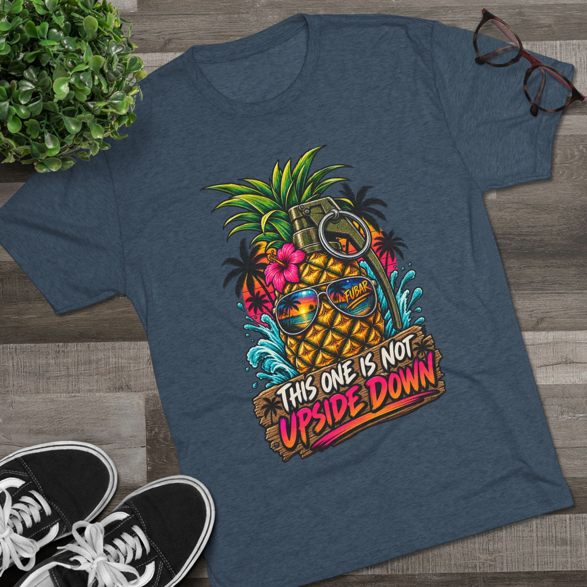 Pineapple Grenade Tee "This One Is Not Upside Down"