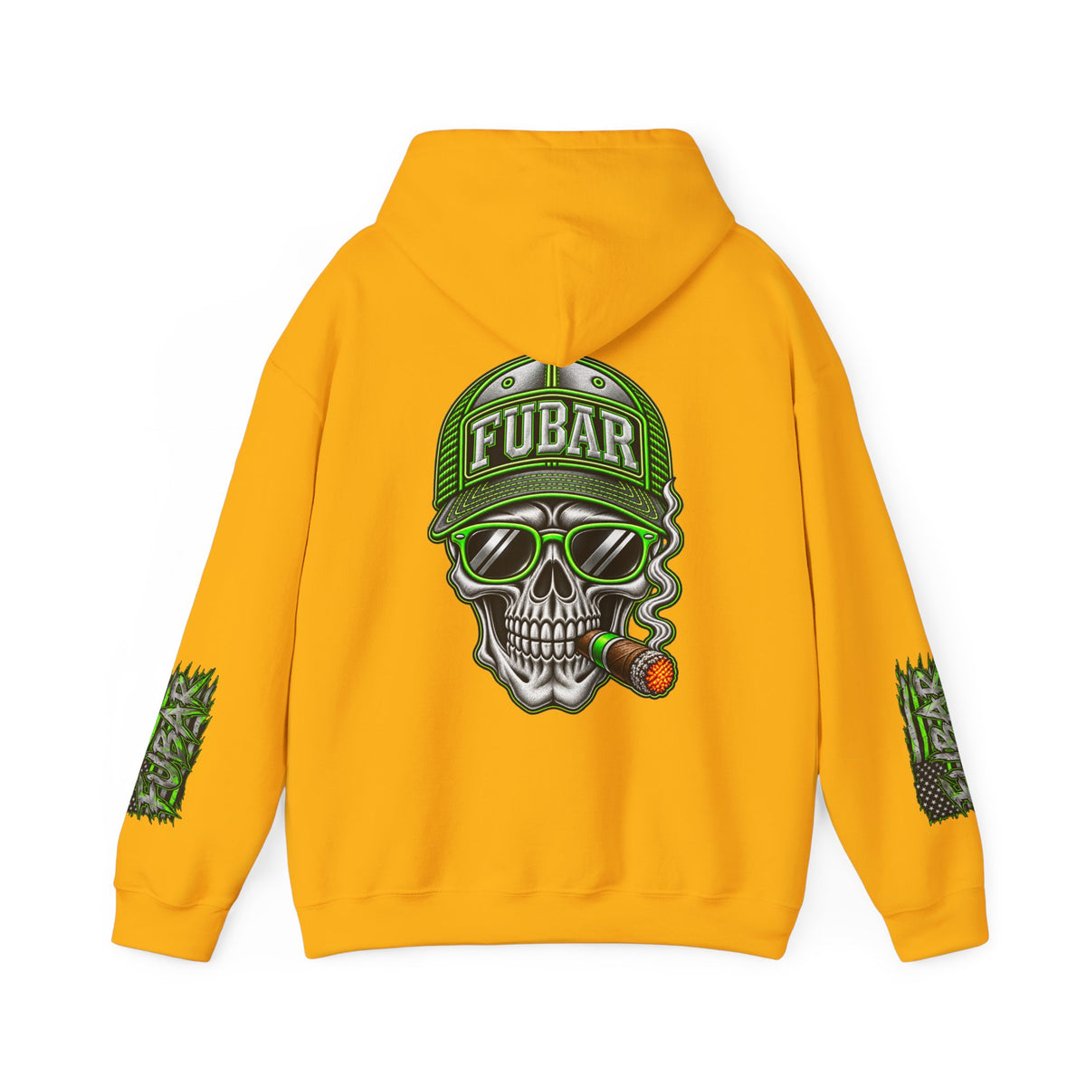 Hoodie — F'D UP 'Beyond All Recognition' Skull Cigar Graphic