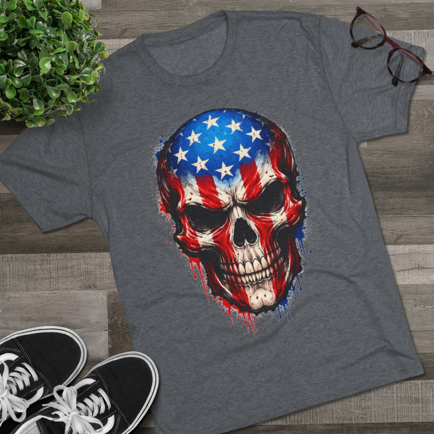 American Flag Skull T-Shirt — FUBAR Graphic Tee